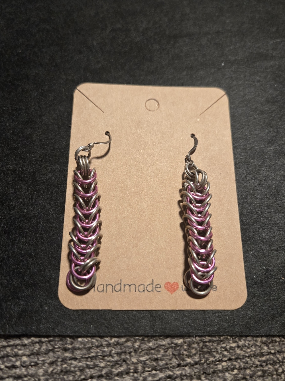 Chainmail Weave Dangle Earrings